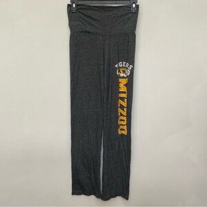 U-Trau Heather Grey Mizzou Tigers Foldover Yoga Pants Size Small Comfort